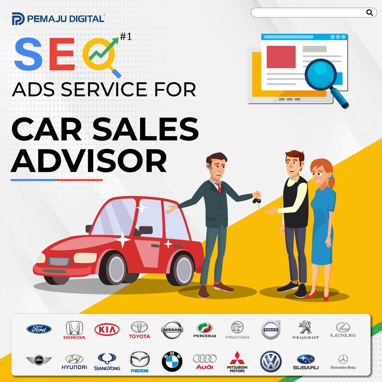 We will do SEO Google Services for Car Sales Advisor